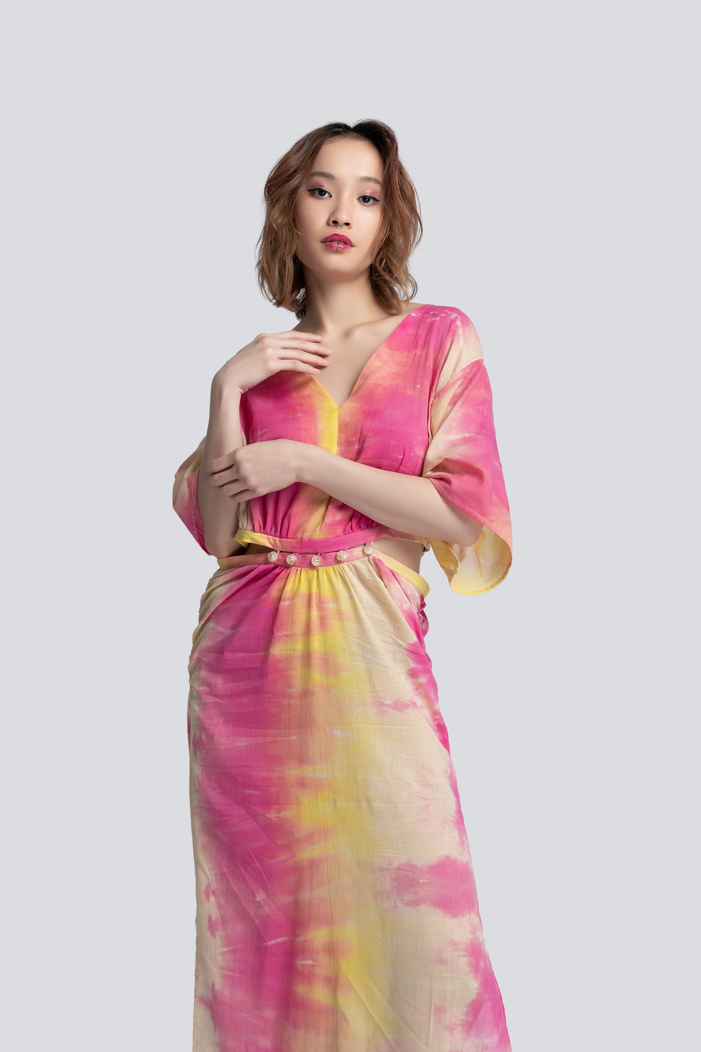 Kaïa Tie-Dye Cotton Kaftan