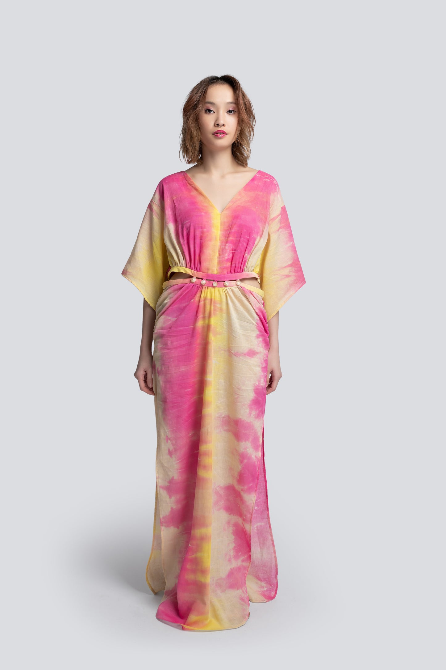 Kaïa Tie-Dye Cotton Kaftan