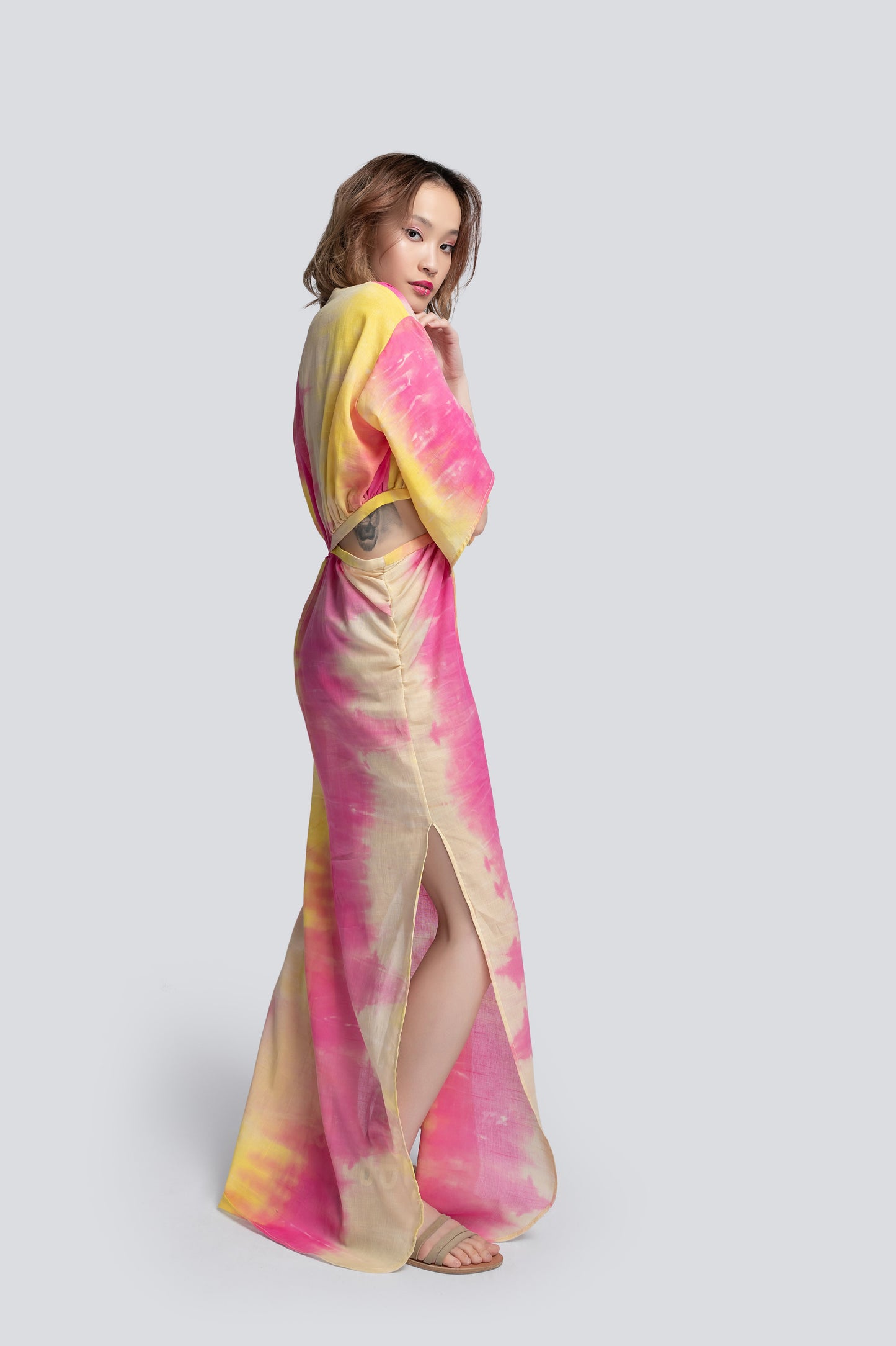 Kaïa Tie-Dye Cotton Kaftan