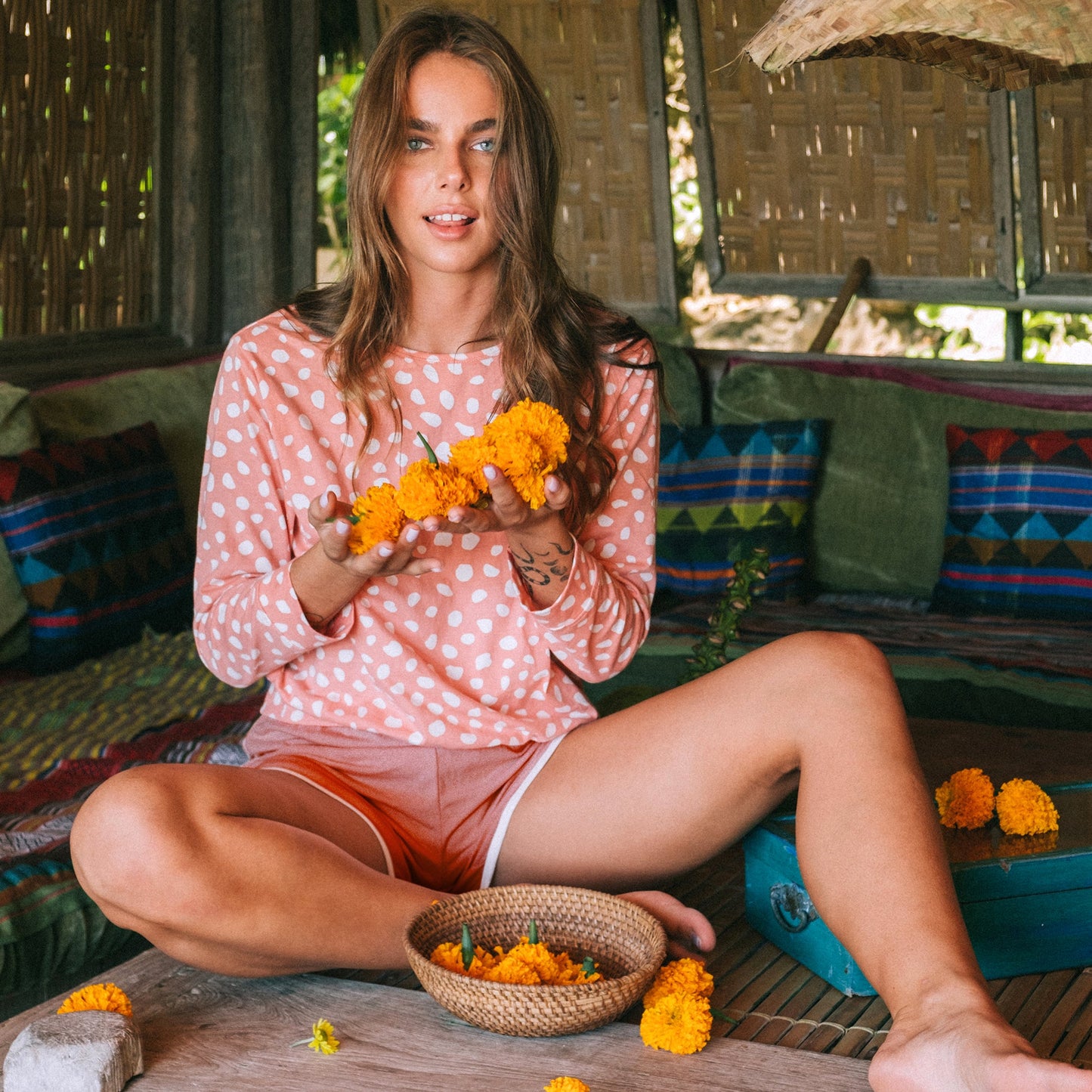 Lani Runner Desert Rose Bamboo Shorts