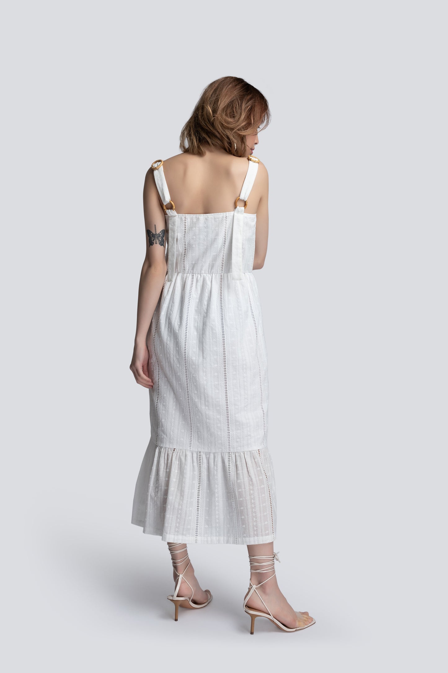 Ameia Cotton Broderie Midi Sundress