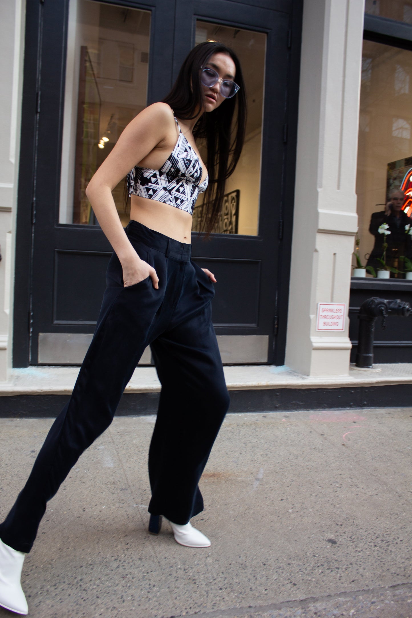 Éline Japanese Silk Tailored Pants