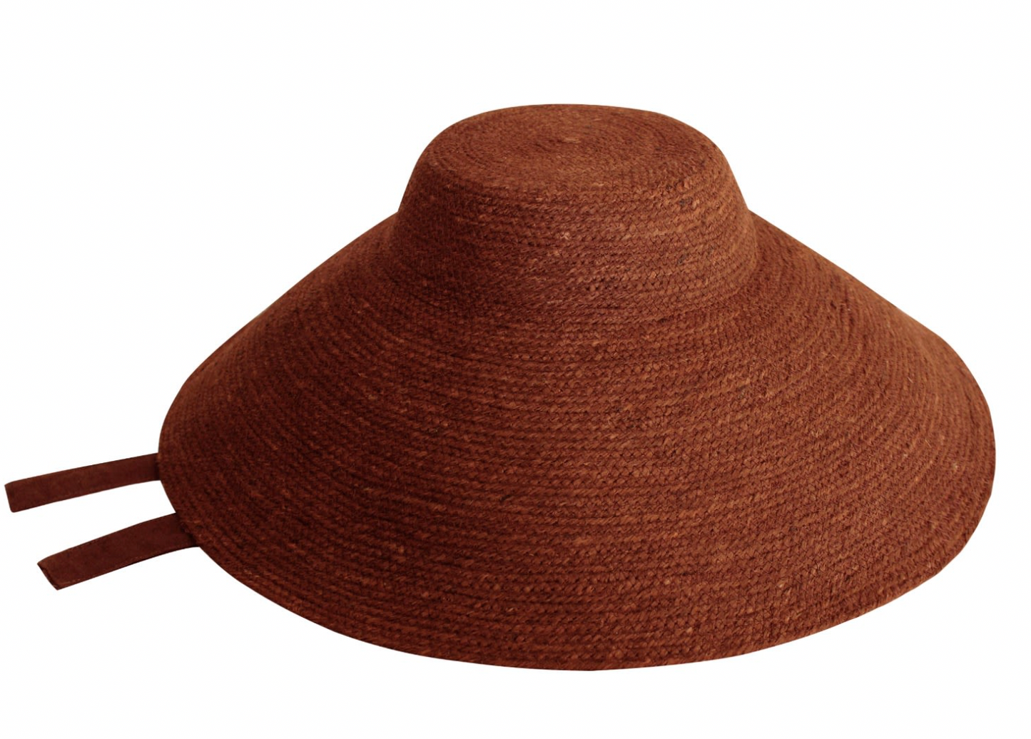 NYRA Burnt Sienna Wide Brim Jute Hat