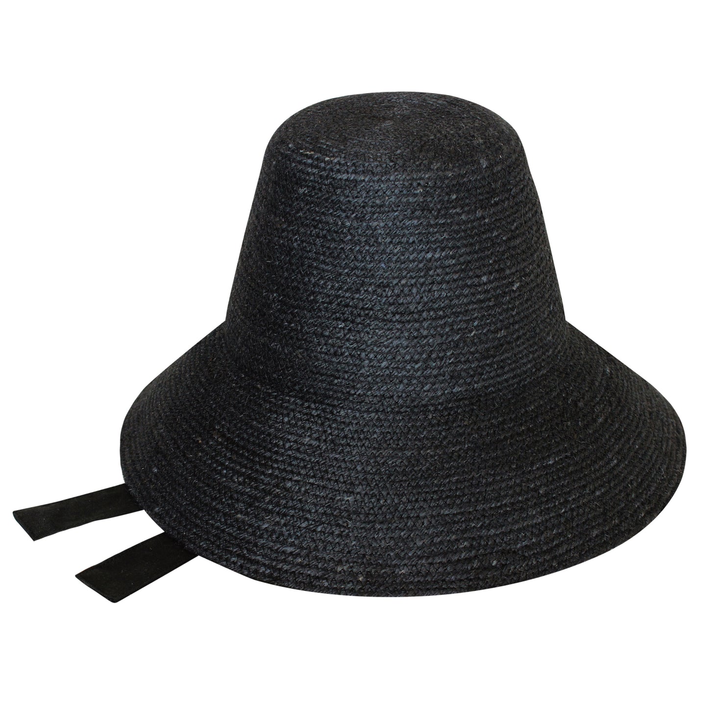 CARA Black Jute Straw Hat