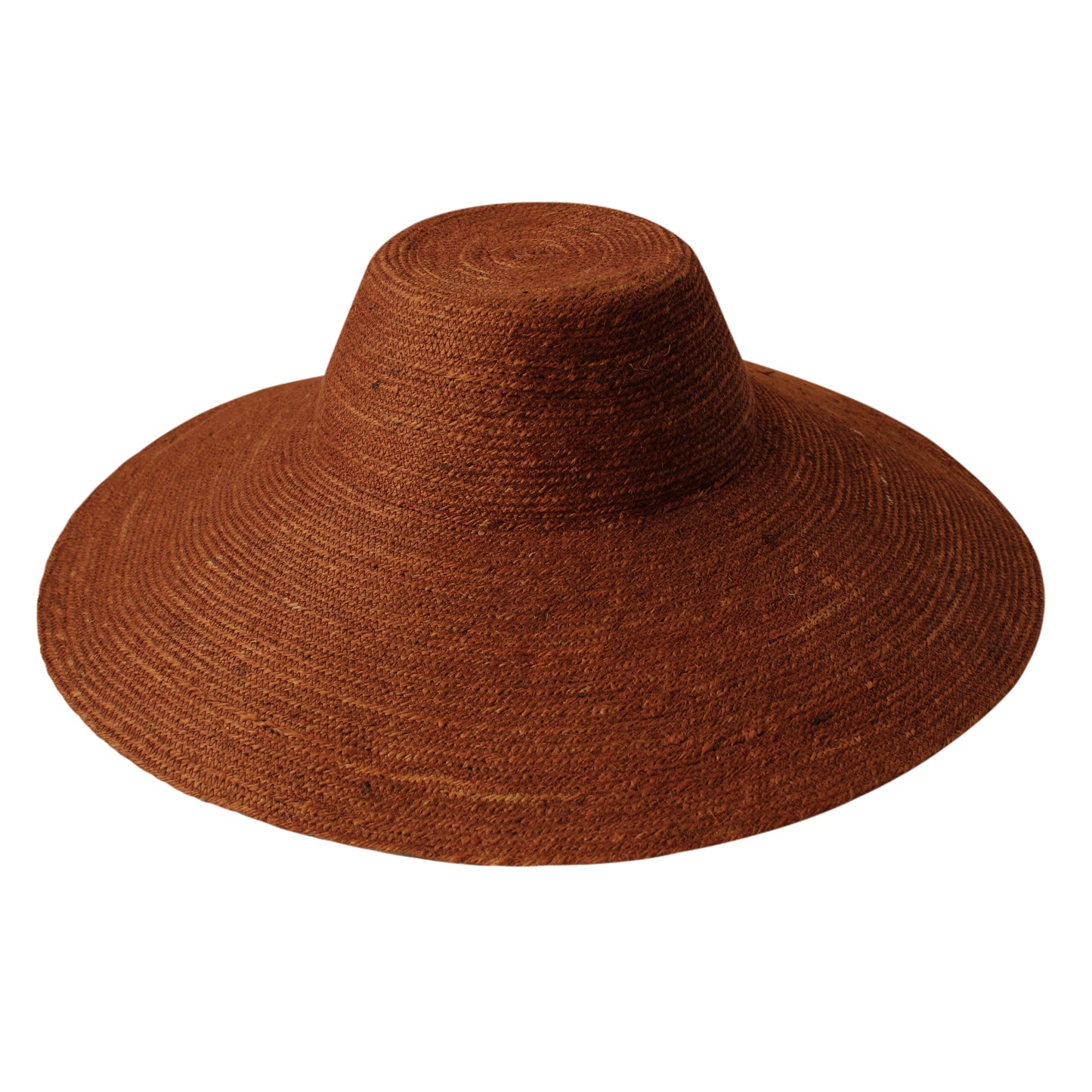 ZELDA Duo Jute Wide-Brim Hat, Burnt Sienna