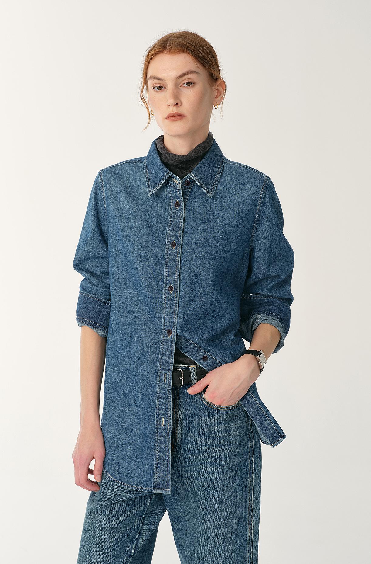 Ardène Italian Denim Tailored Shirt