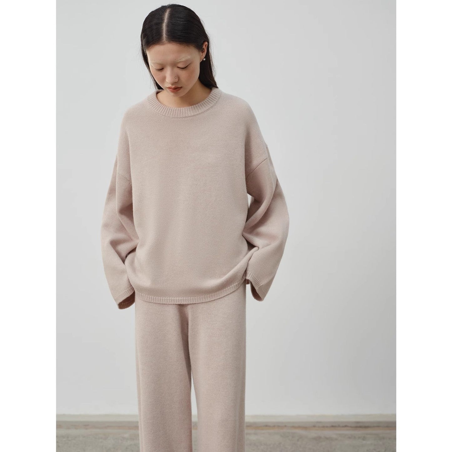 Solange Merino Wool Knit Set, Top & Pants