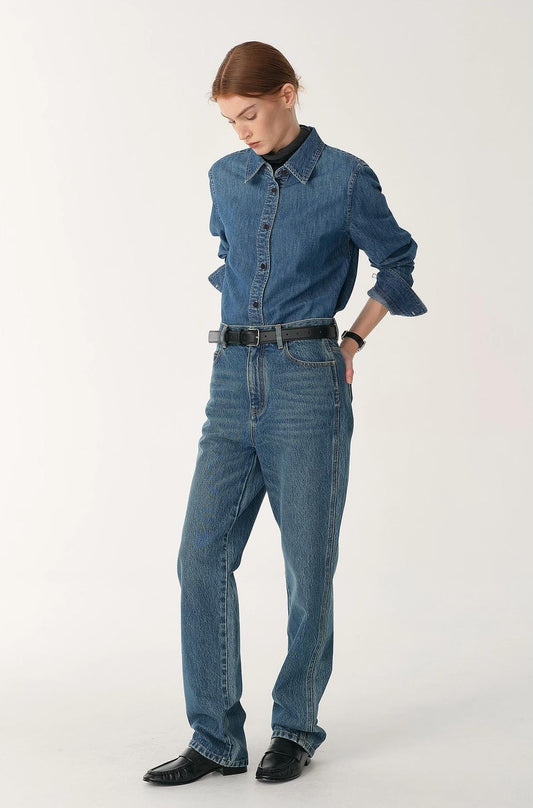 Ardène Italian Denim Tailored Shirt