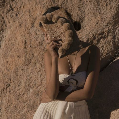PALOMA Natural Beige Straw Party Clutch in