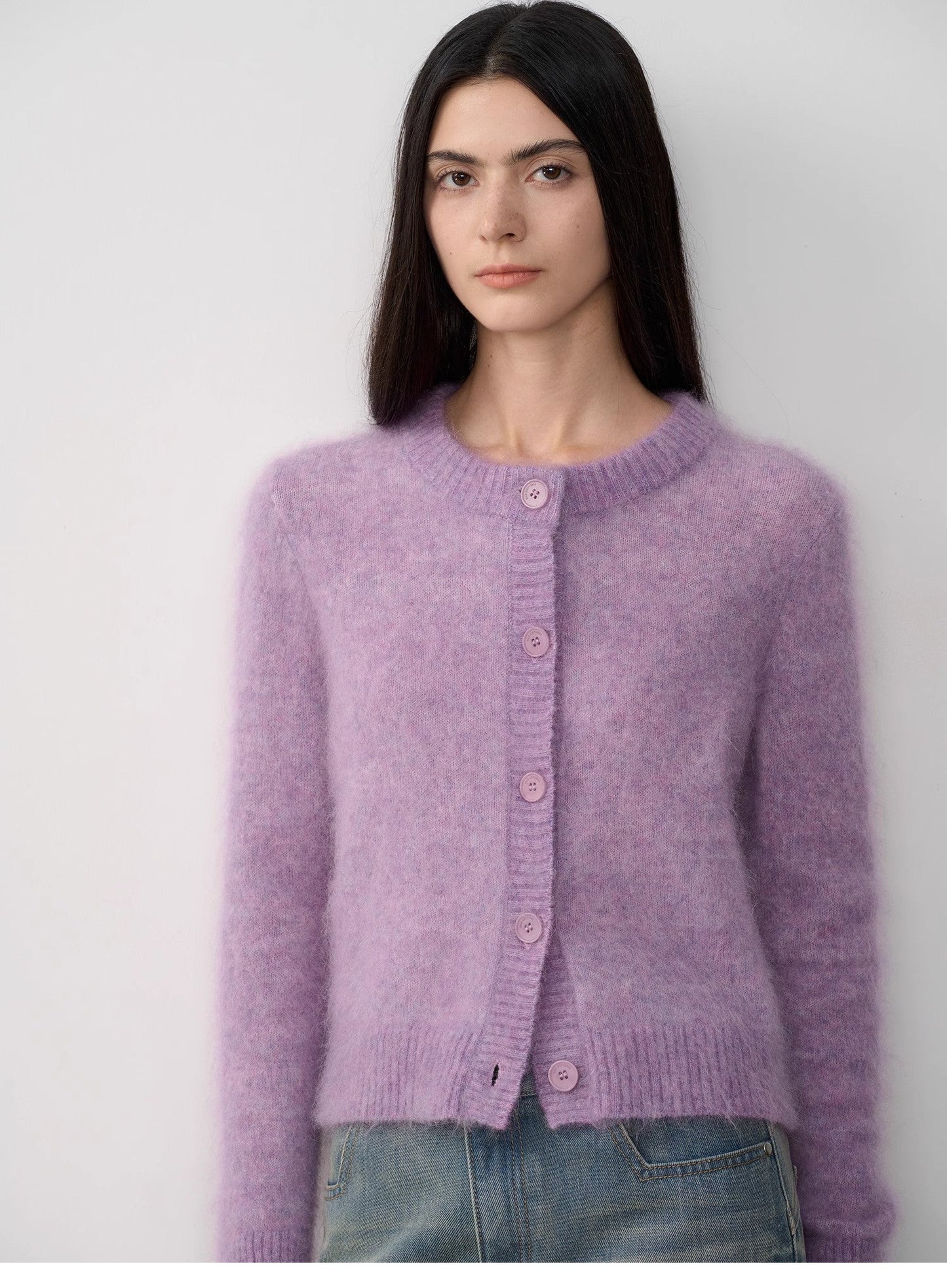 Maelis Mohair Blend Short Cardigan