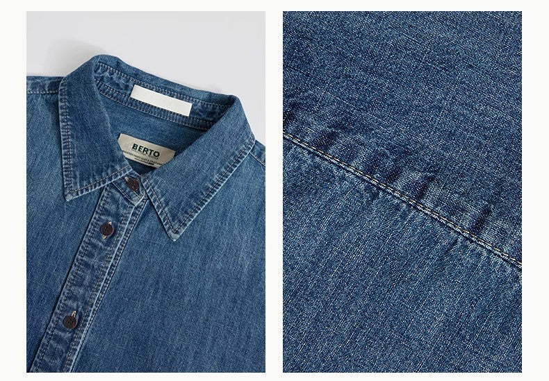 Ardène Italian Denim Tailored Shirt
