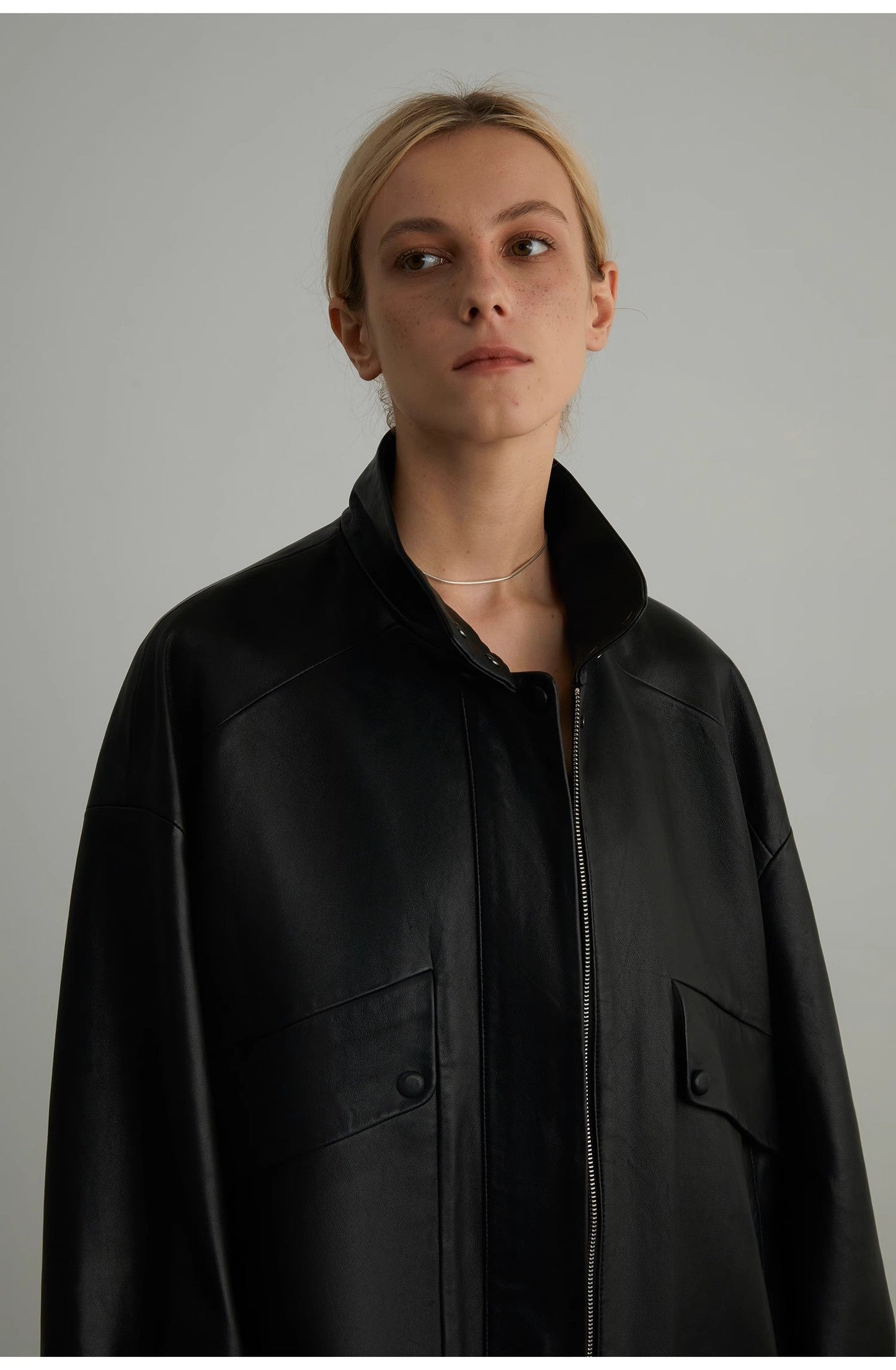 Lysandra Brown Leather Moto Jacket