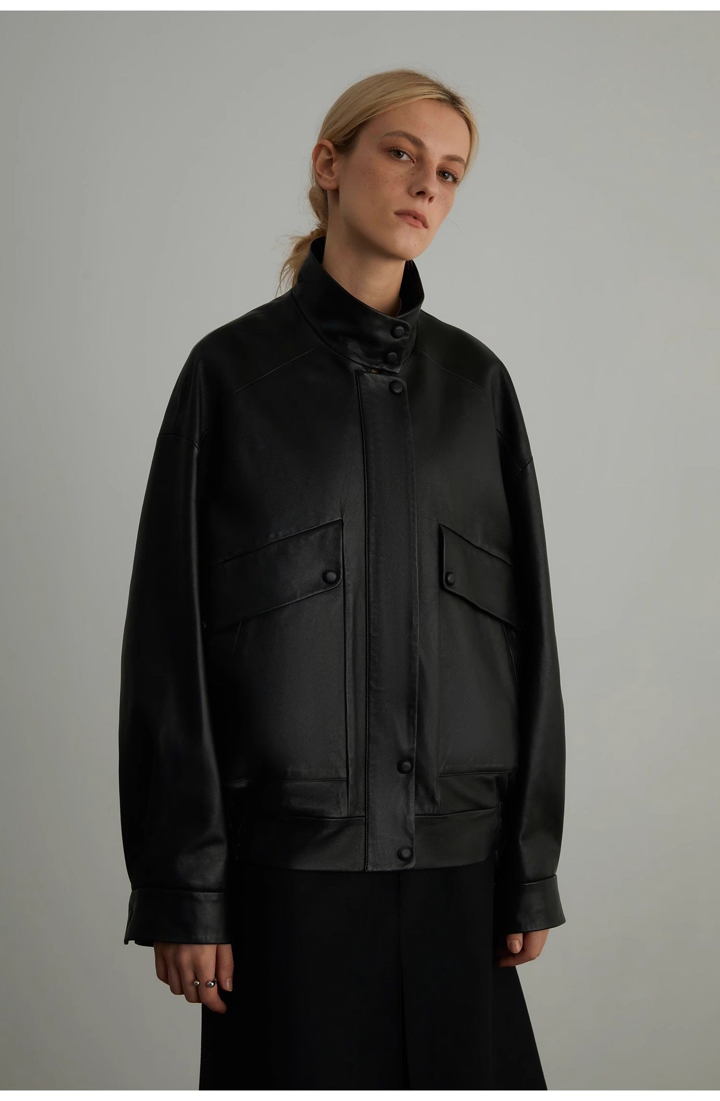 Lysandra Brown Leather Moto Jacket