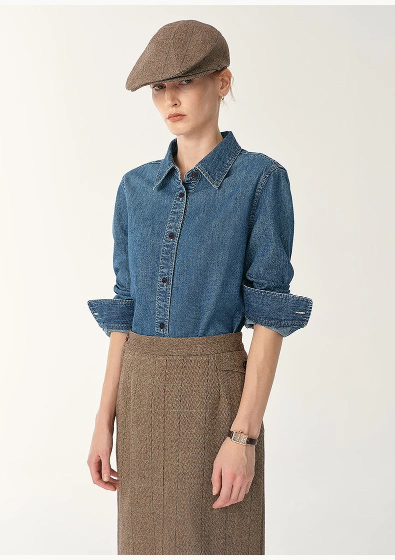 Ardène Italian Denim Tailored Shirt