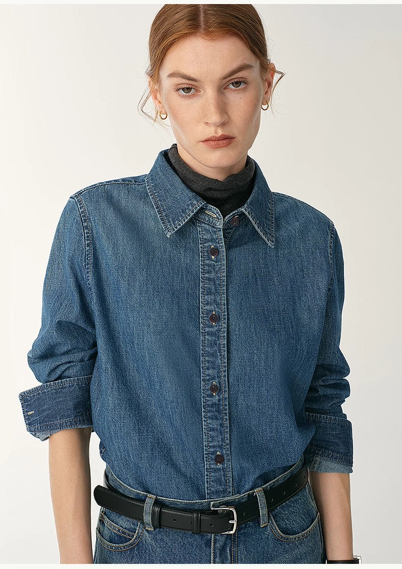 Ardène Italian Denim Tailored Shirt