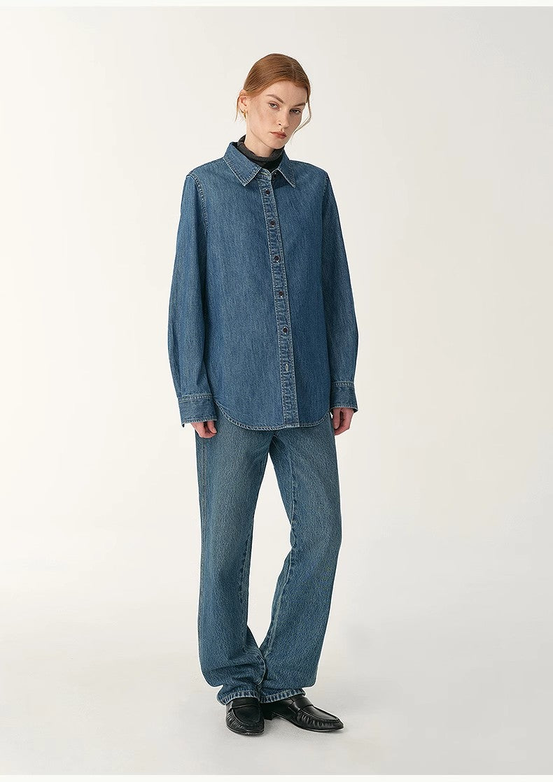 Ardène Italian Denim Tailored Shirt
