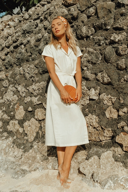 Lunelle Safari off white Linen Dress