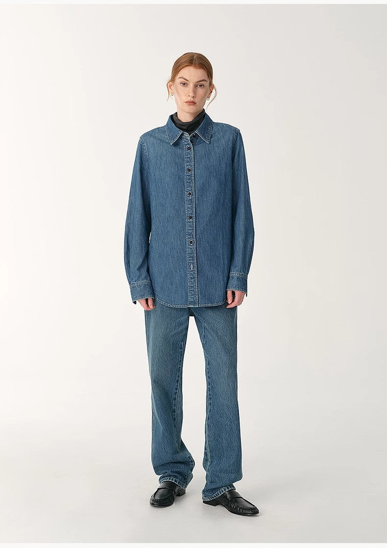 Ardène Italian Denim Tailored Shirt