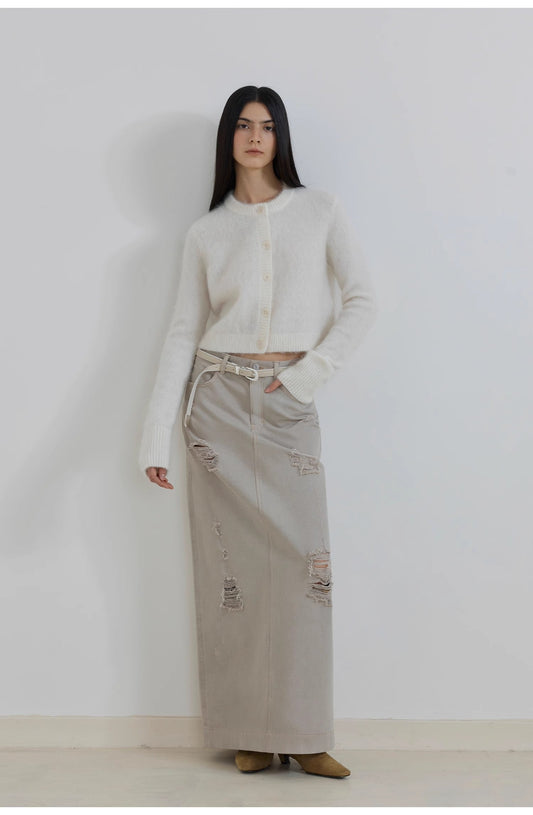 Maelis Mohair Blend Short Cardigan