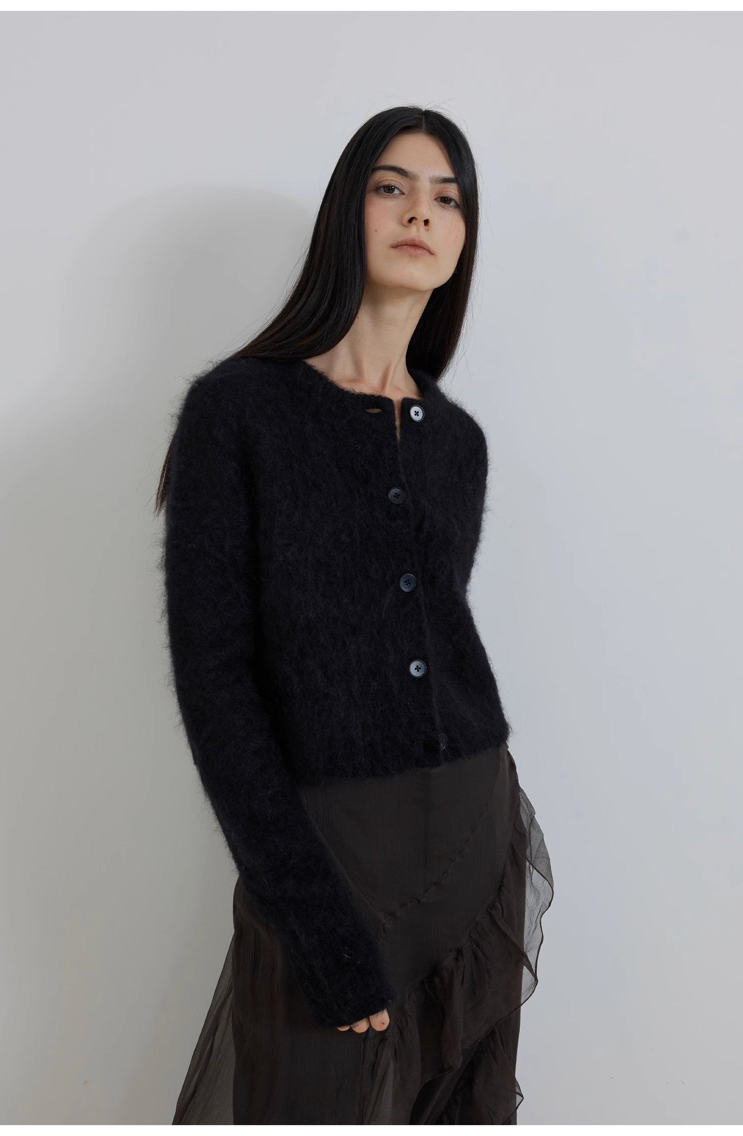 Maelis Mohair Blend Short Cardigan
