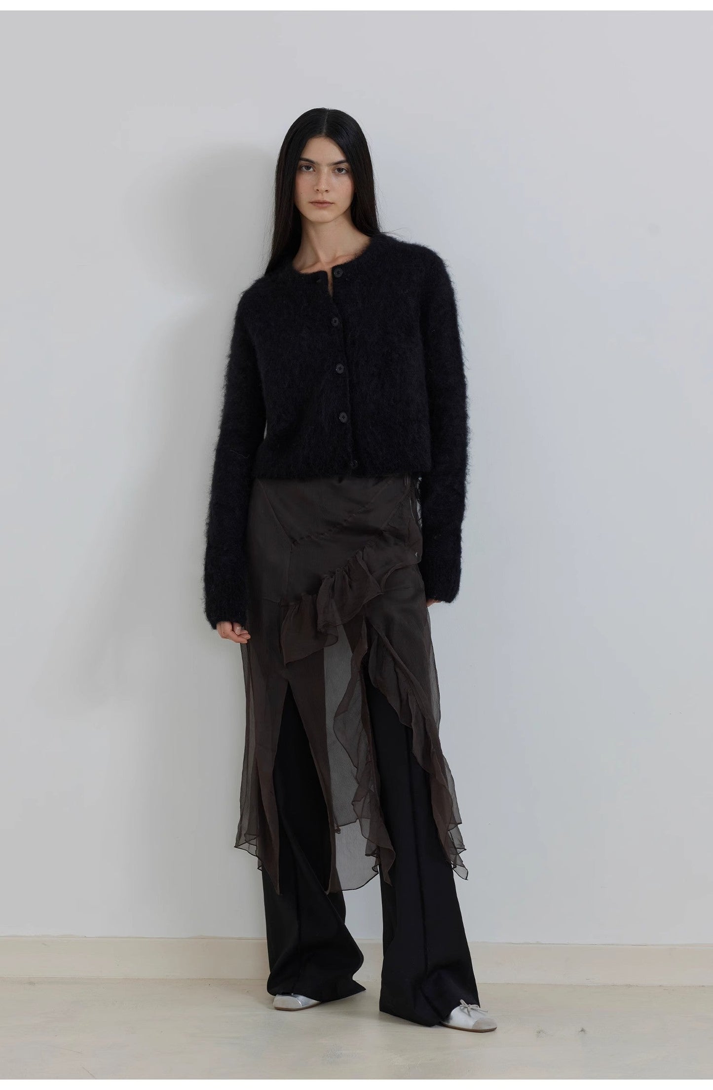 Maelis Mohair Blend Short Cardigan