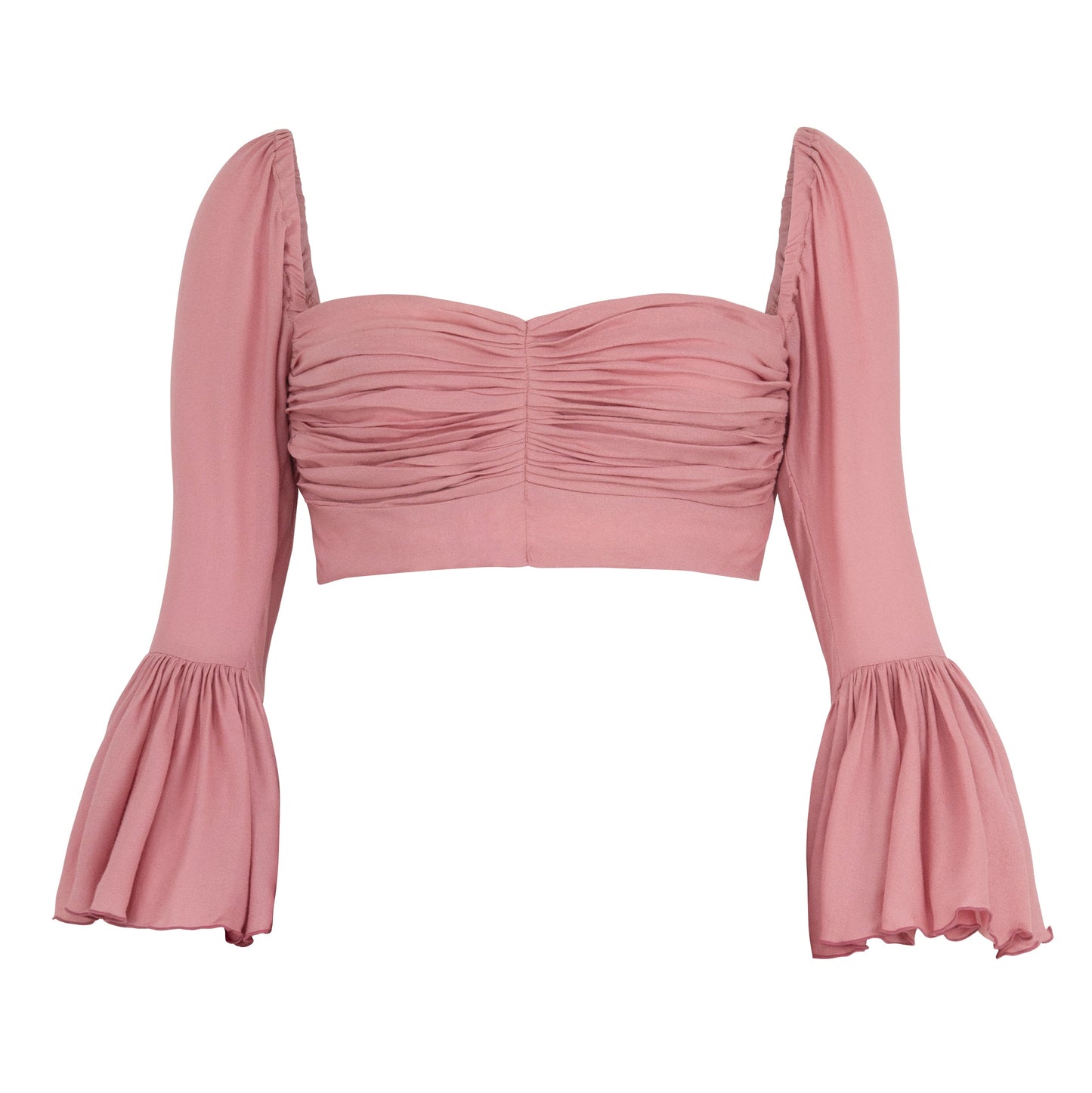 Aurea Blush Pink Bamboo Flared Top