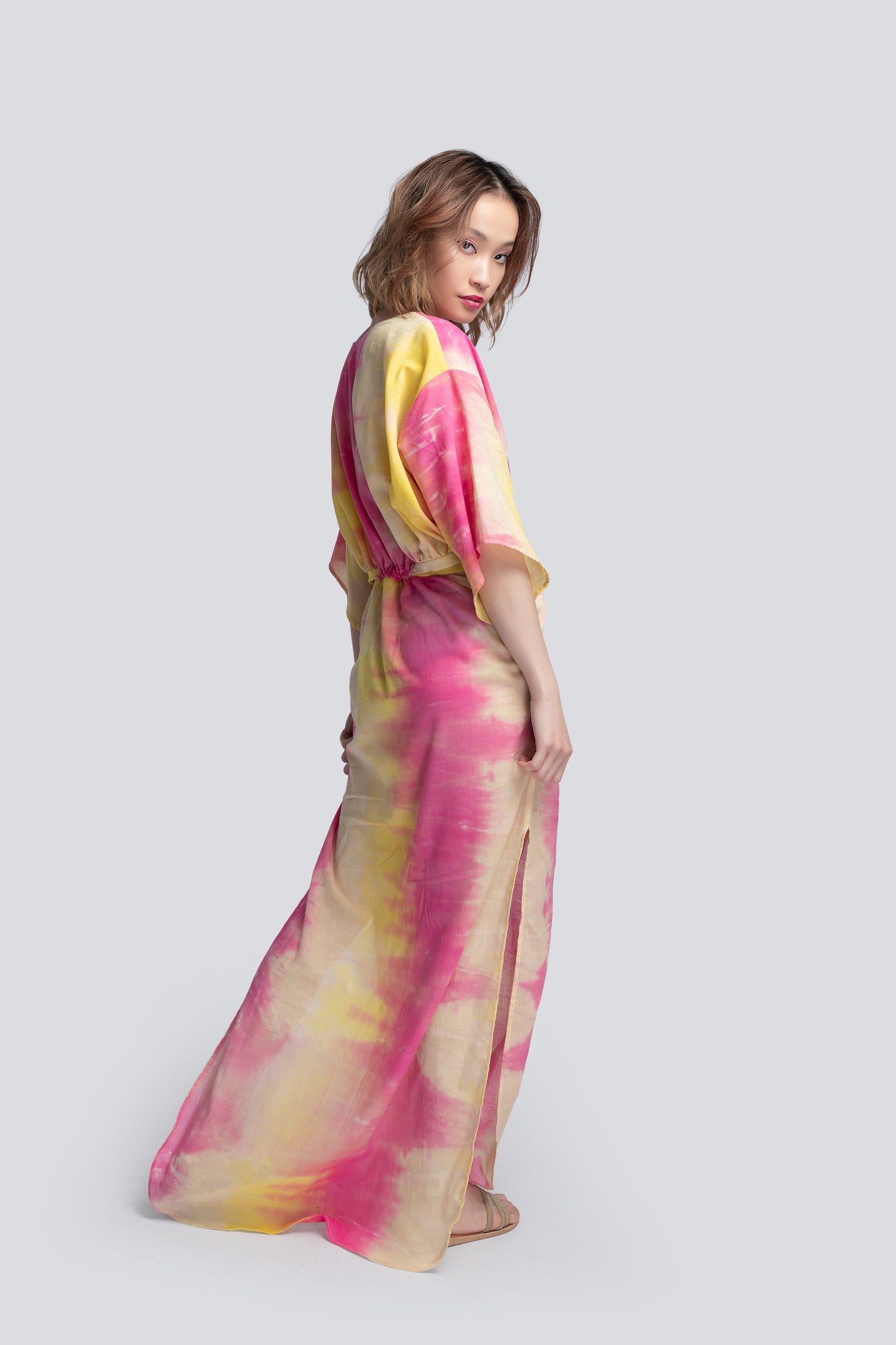 Kaïa Tie-Dye Cotton Kaftan