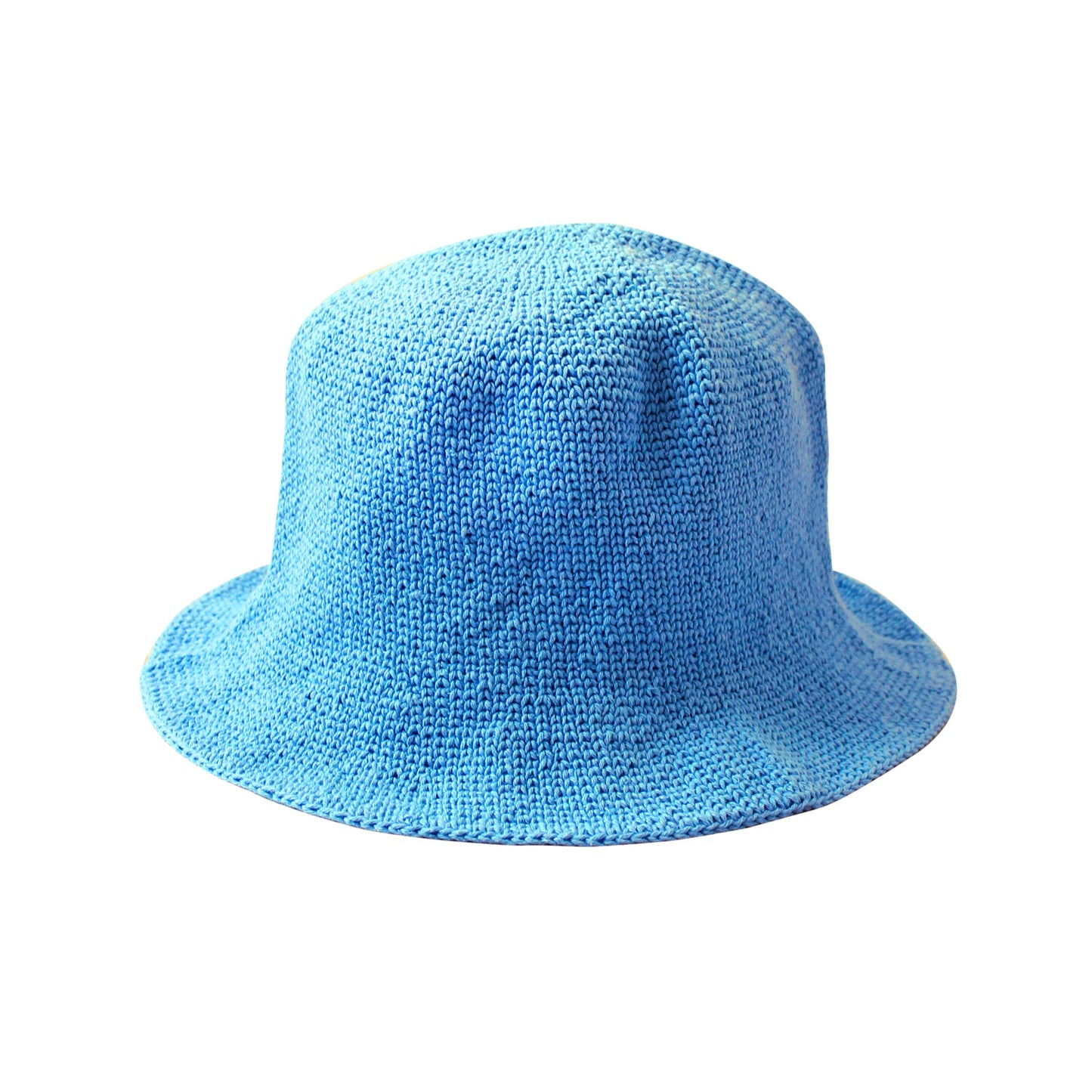 ROSÉ Crochet Bucket Hat, Handcrafted Cotton Periwinkle Blue