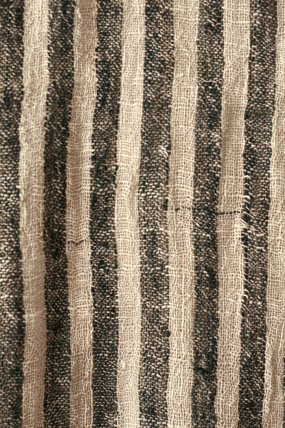 RAWA Handmade Raw Cotton Scarf in Onyx