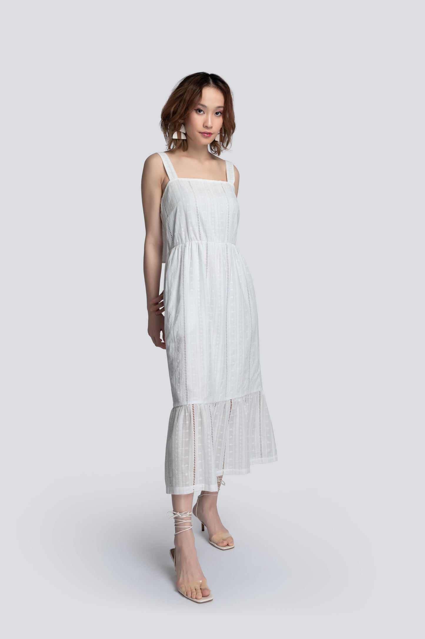 Ameia Cotton Broderie Midi Sundress