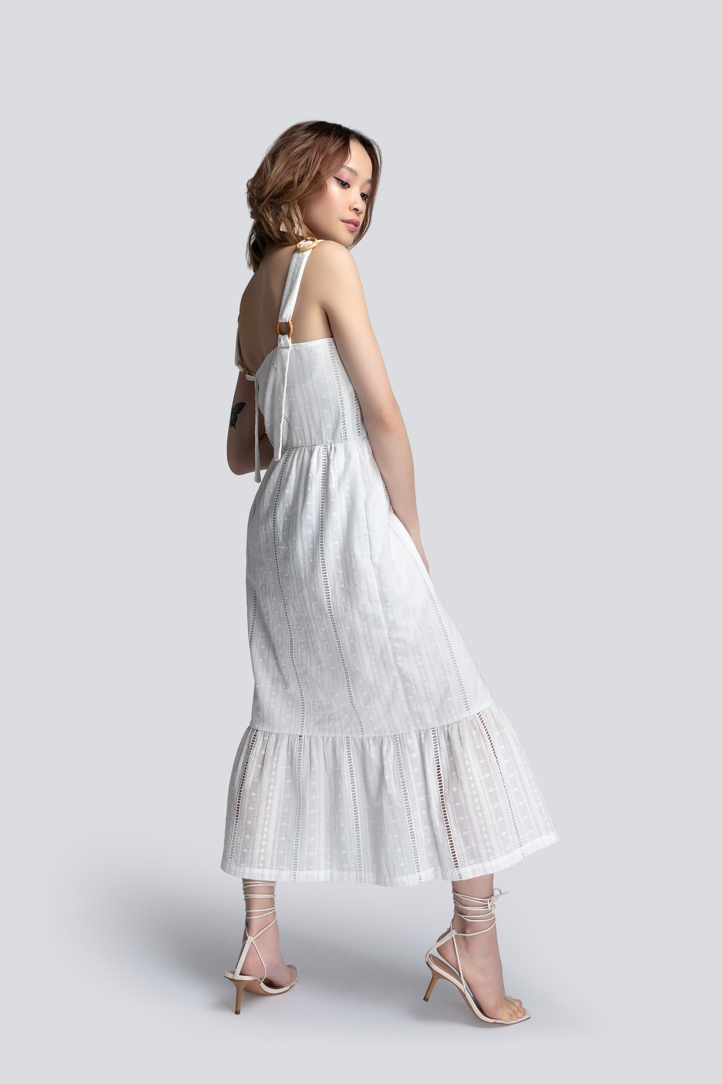 Ameia Cotton Broderie Midi Sundress
