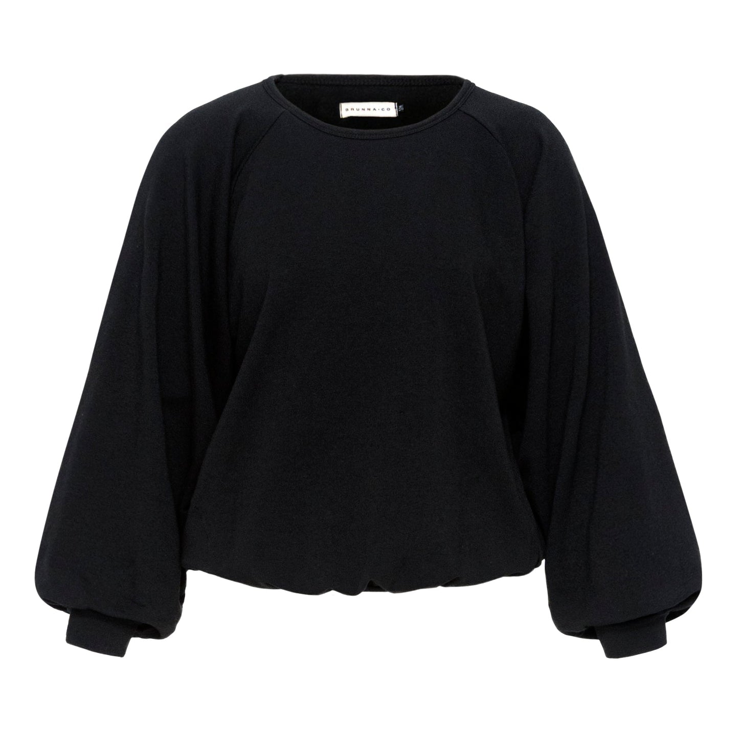 Halora Black Bamboo Fleece Oversized Sweater