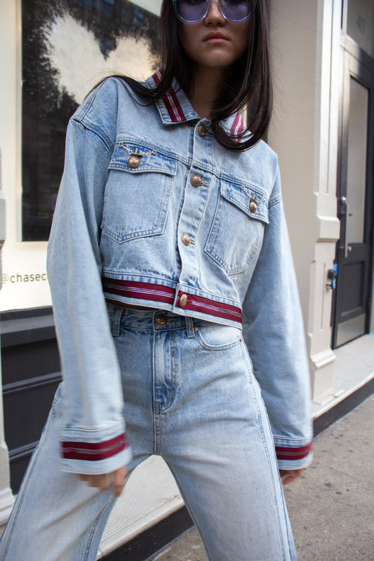 Maëlle Structured Cotton Denim Jacket