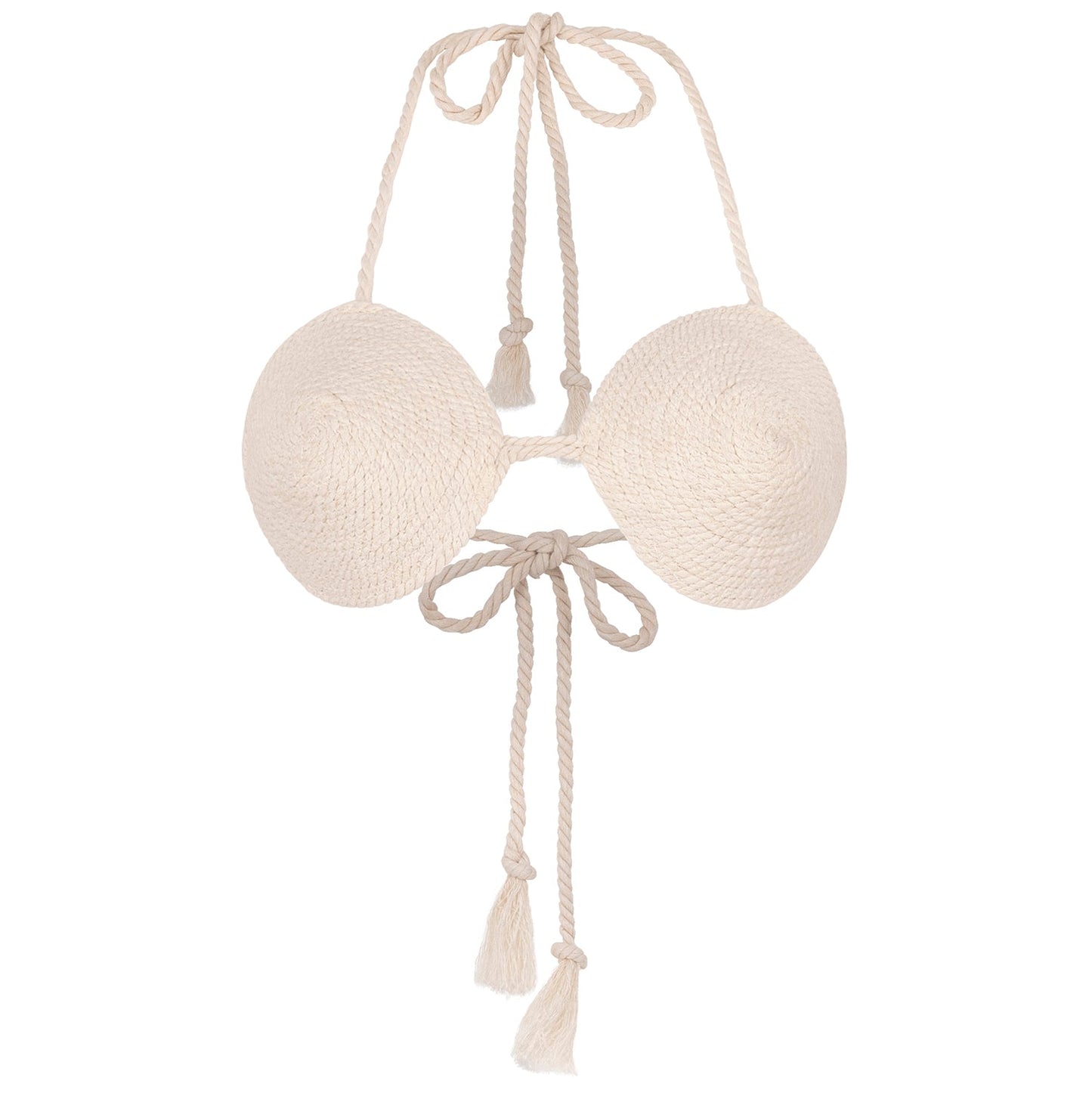 Nolya Natural Cotton Off-white Rope Bralette