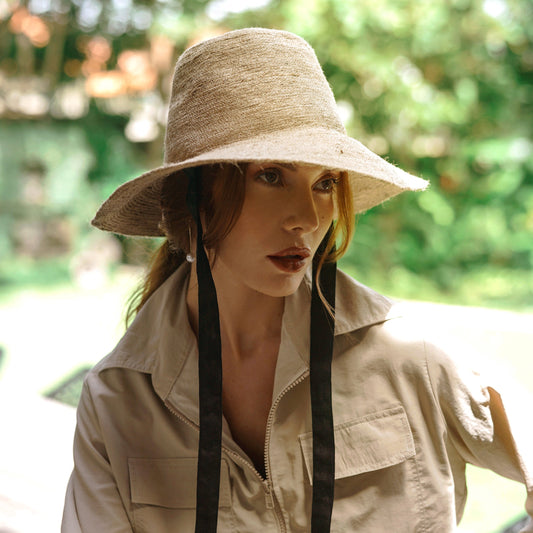 CARA Light Beige. Jute Straw Hat