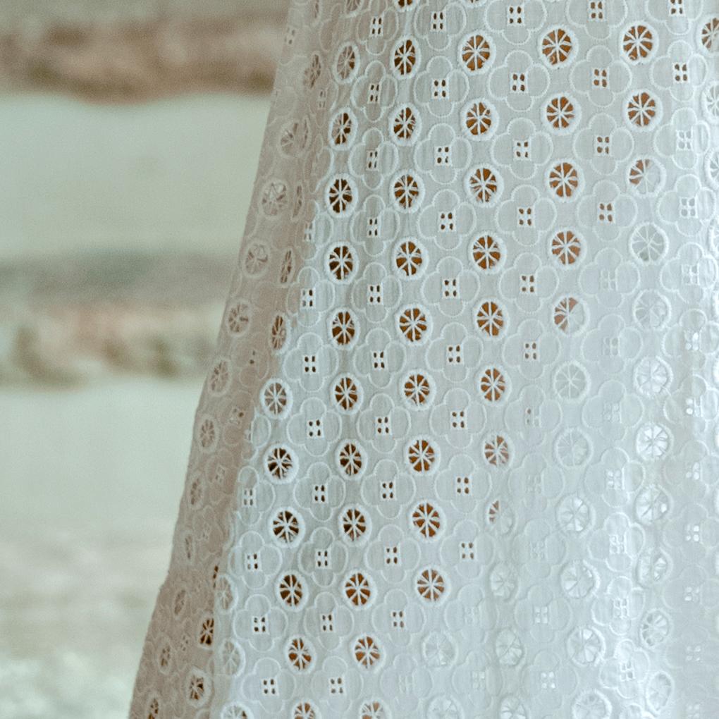 Ophira White Embroidered Cotton Maxi Dress
