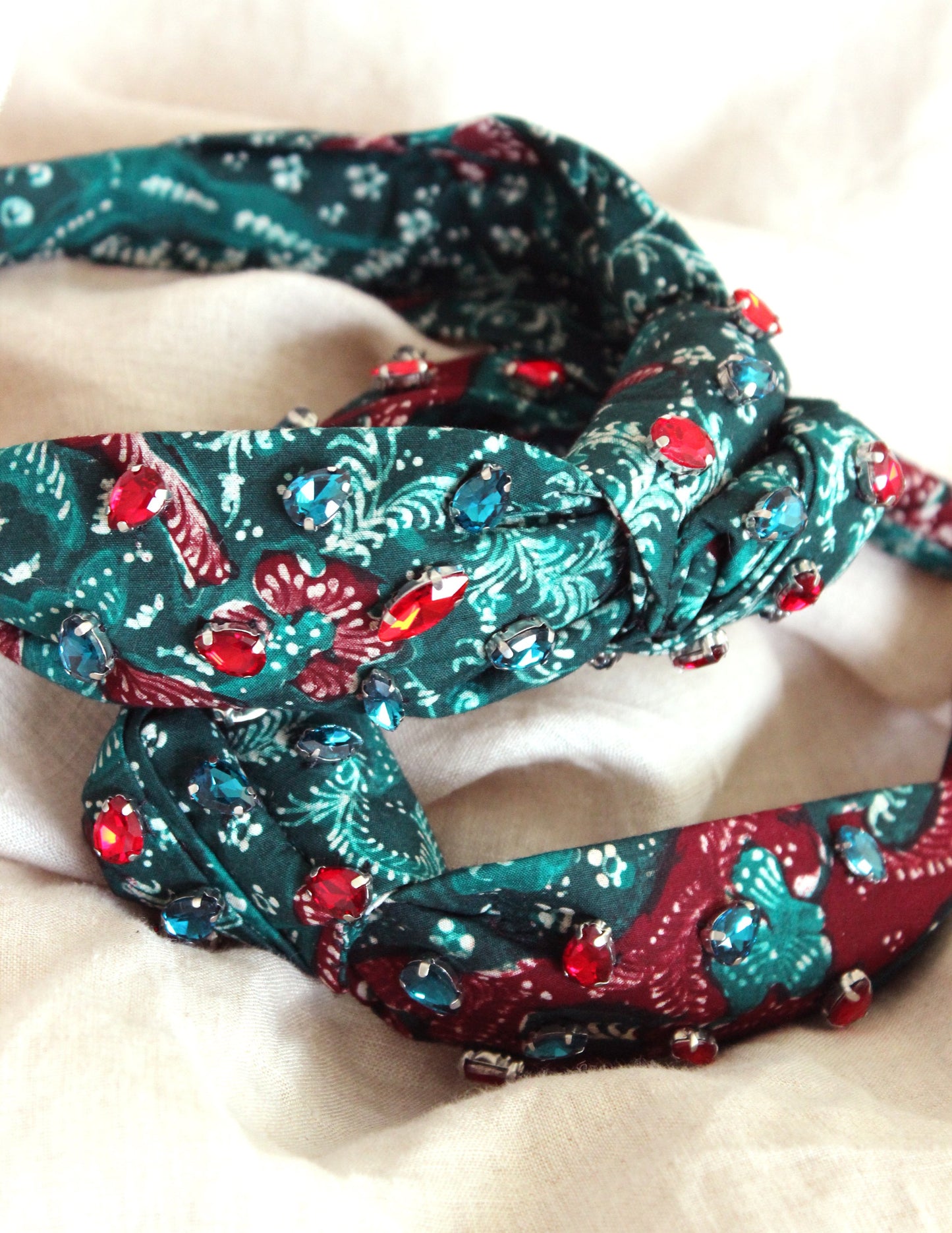 Liora Emerald Batik Crystal Headband