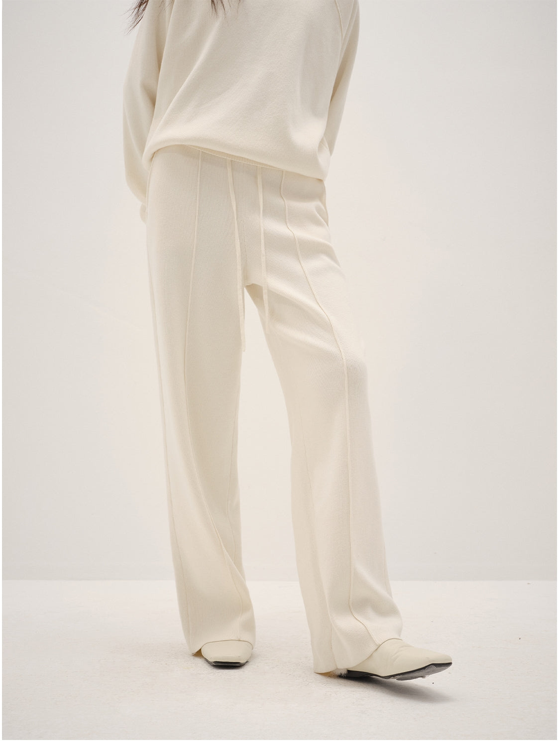 Auriane Wool-Blend Straight Knit Pants