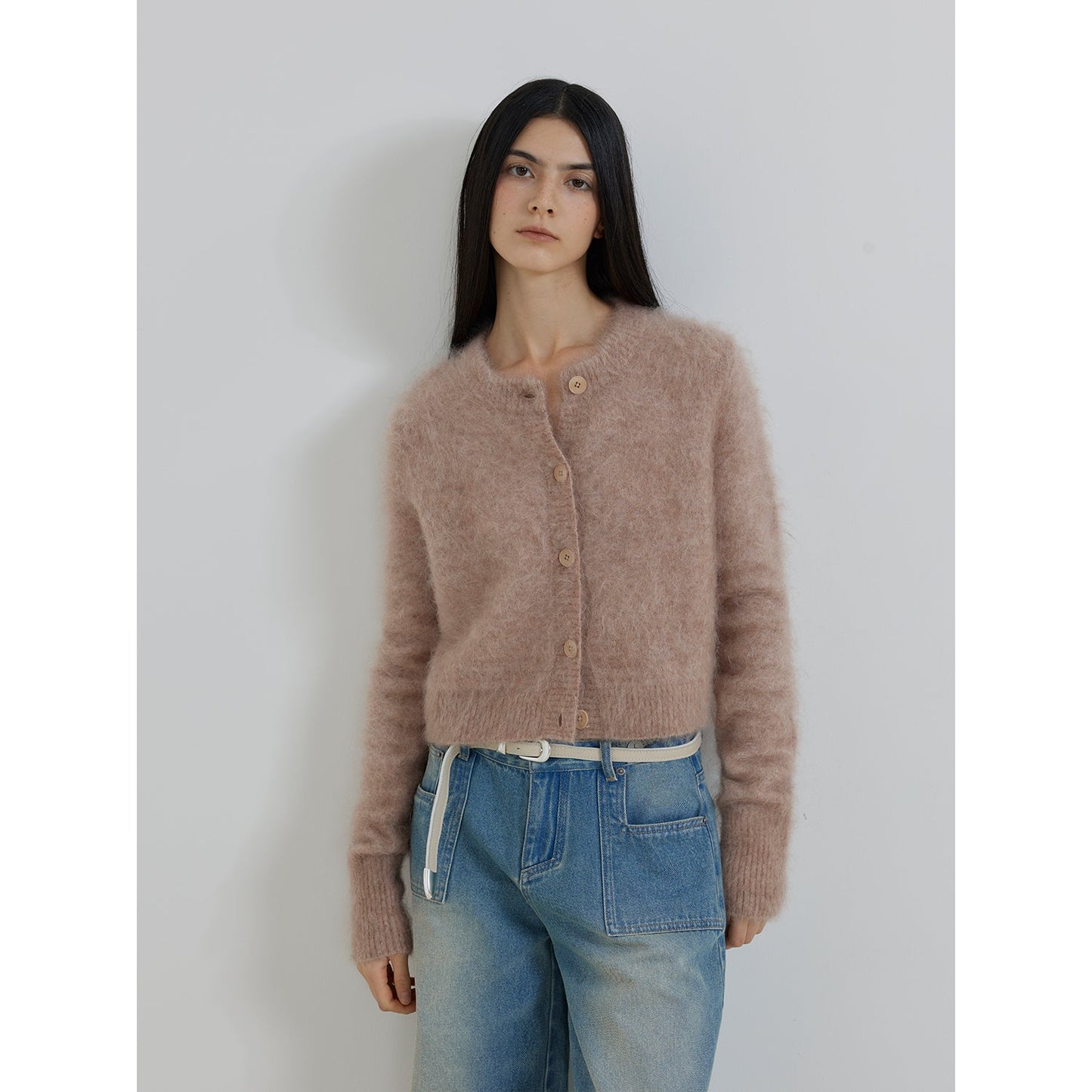Maelis Mohair Blend Short Cardigan