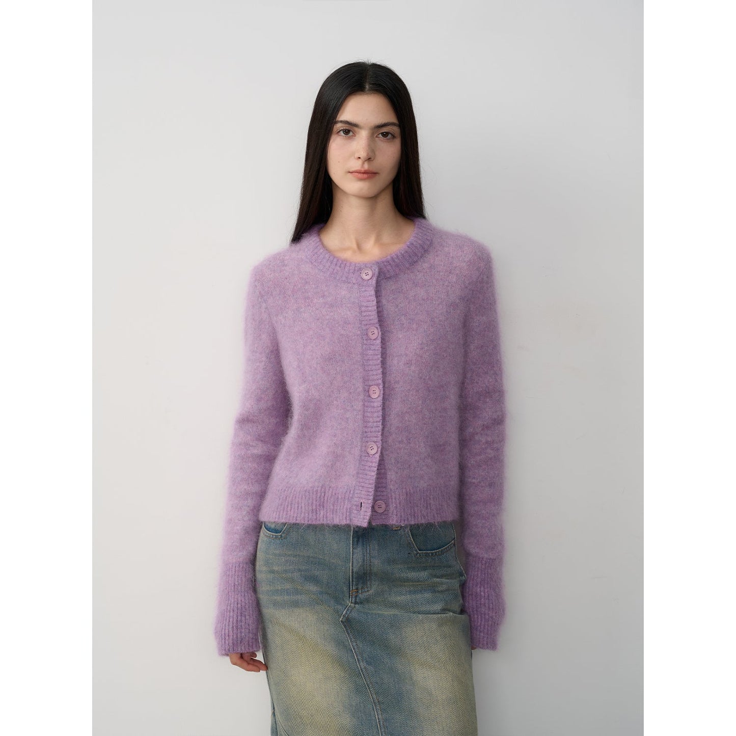 Maelis Mohair Blend Short Cardigan