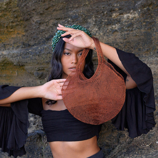AURA Mesh Wire Copper Tote Bag