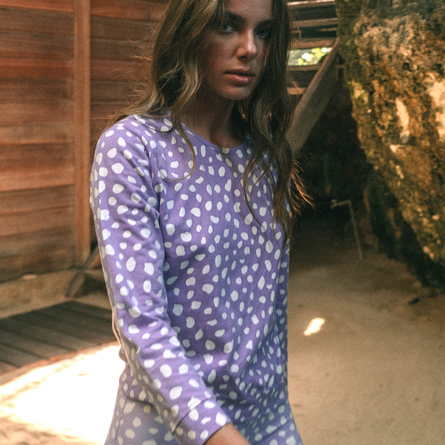 Solène Lilac Purple Organic Cotton Sweatshirt