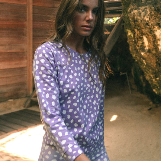 Solène Lilac Purple Organic Cotton Sweatshirt