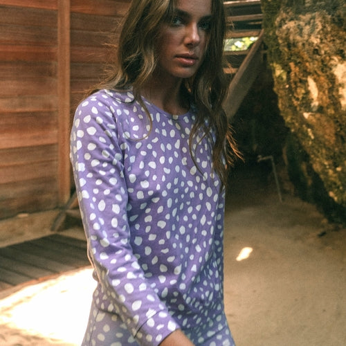 Solène Lilac Purple Organic Cotton Sweatshirt