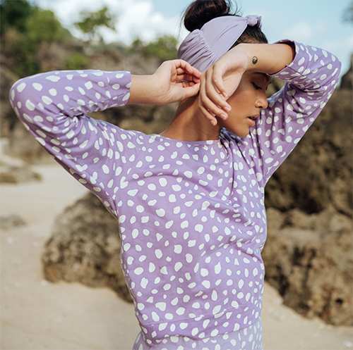 Solène Lilac Purple Organic Cotton Sweatshirt