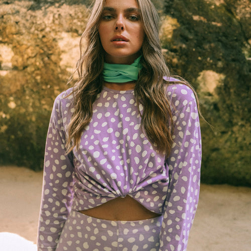 Solène Lilac Purple Organic Cotton Sweatshirt
