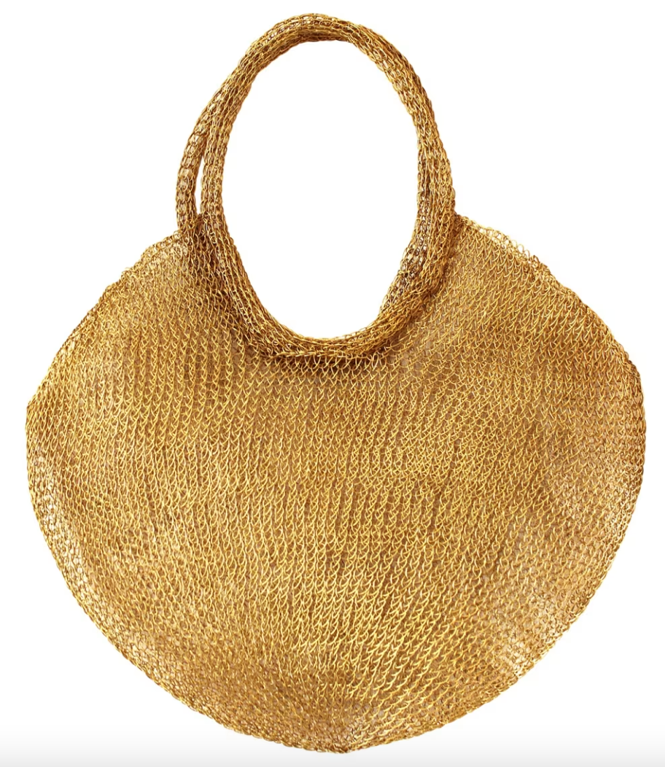 AURA Mesh Wire Dark Gold Tote Bag