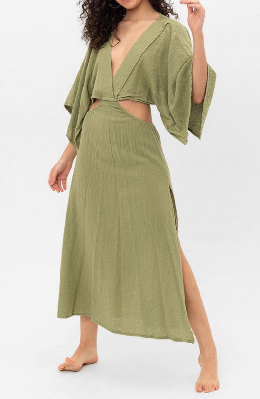 Celeste Organic Cotton Cut-Out Dress