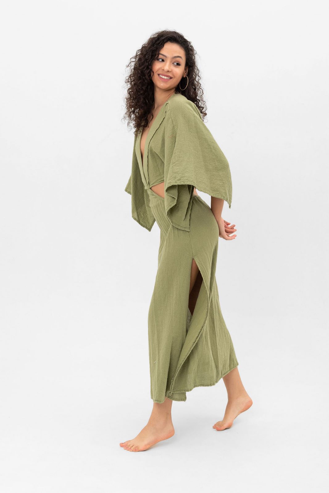 Celeste Organic Cotton Cut-Out Dress