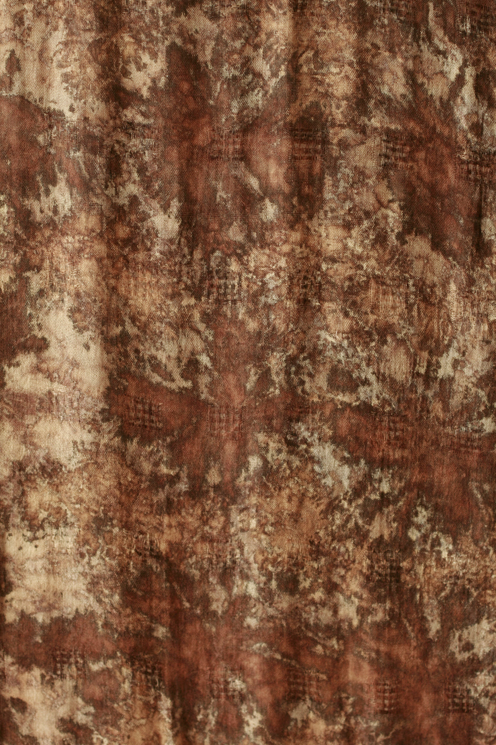 TUBAN Handwoven Cotton Scarf in Earth Brown